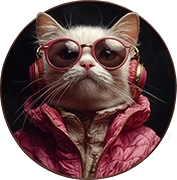 white cat vibe generator